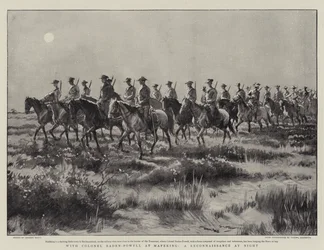 Con el Coronel Baden-Powell en Mafeking, un reconocimiento nocturno